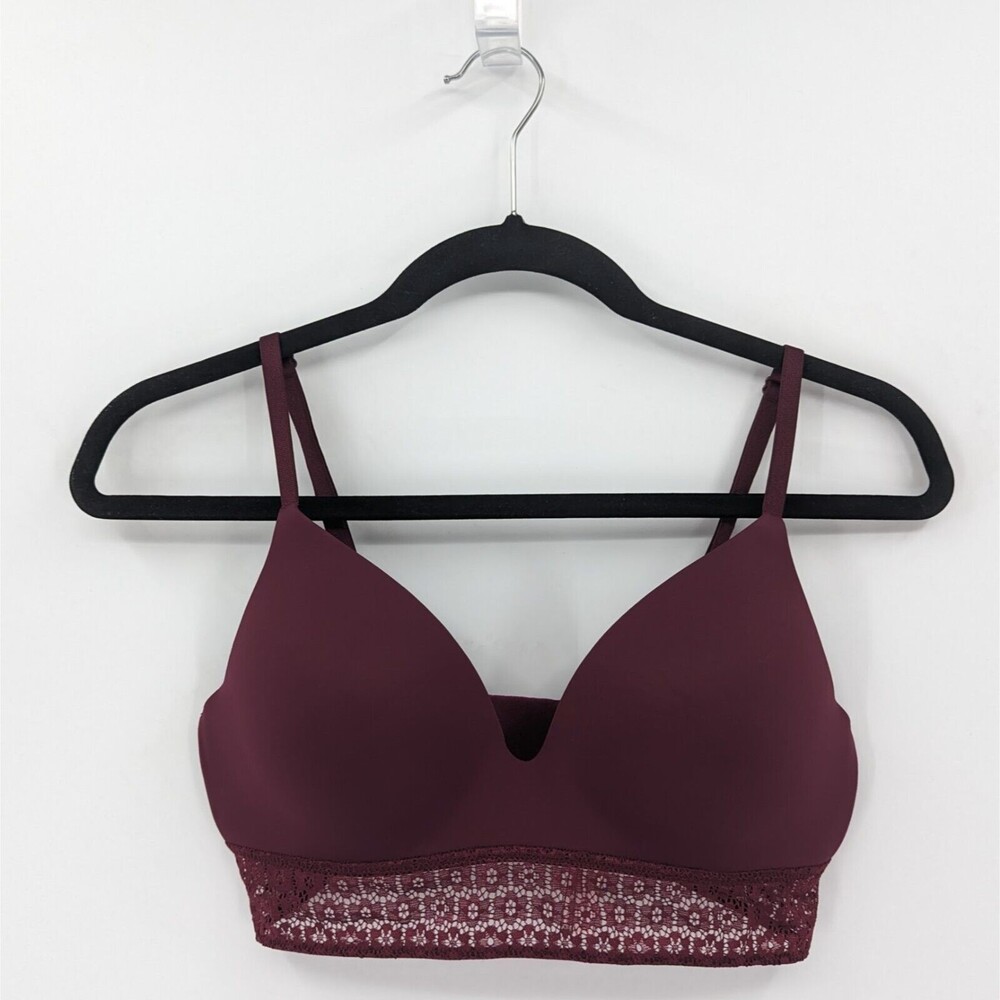 Victoria's Secret Bra Women’s 34C Maroon Red No Wire